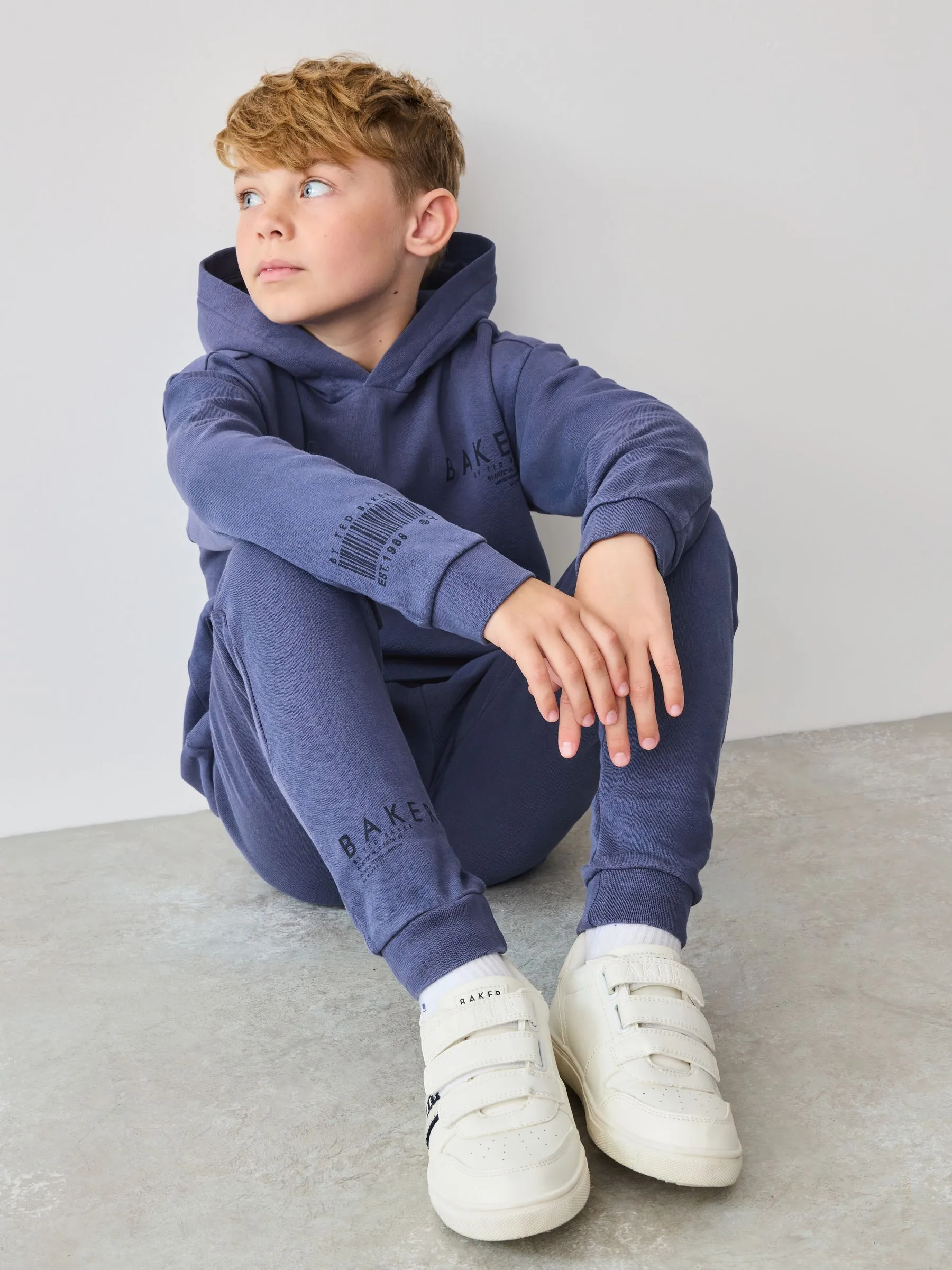 Baker by Ted Baker Blue 100% Cotton Hoodie And Joggers Set