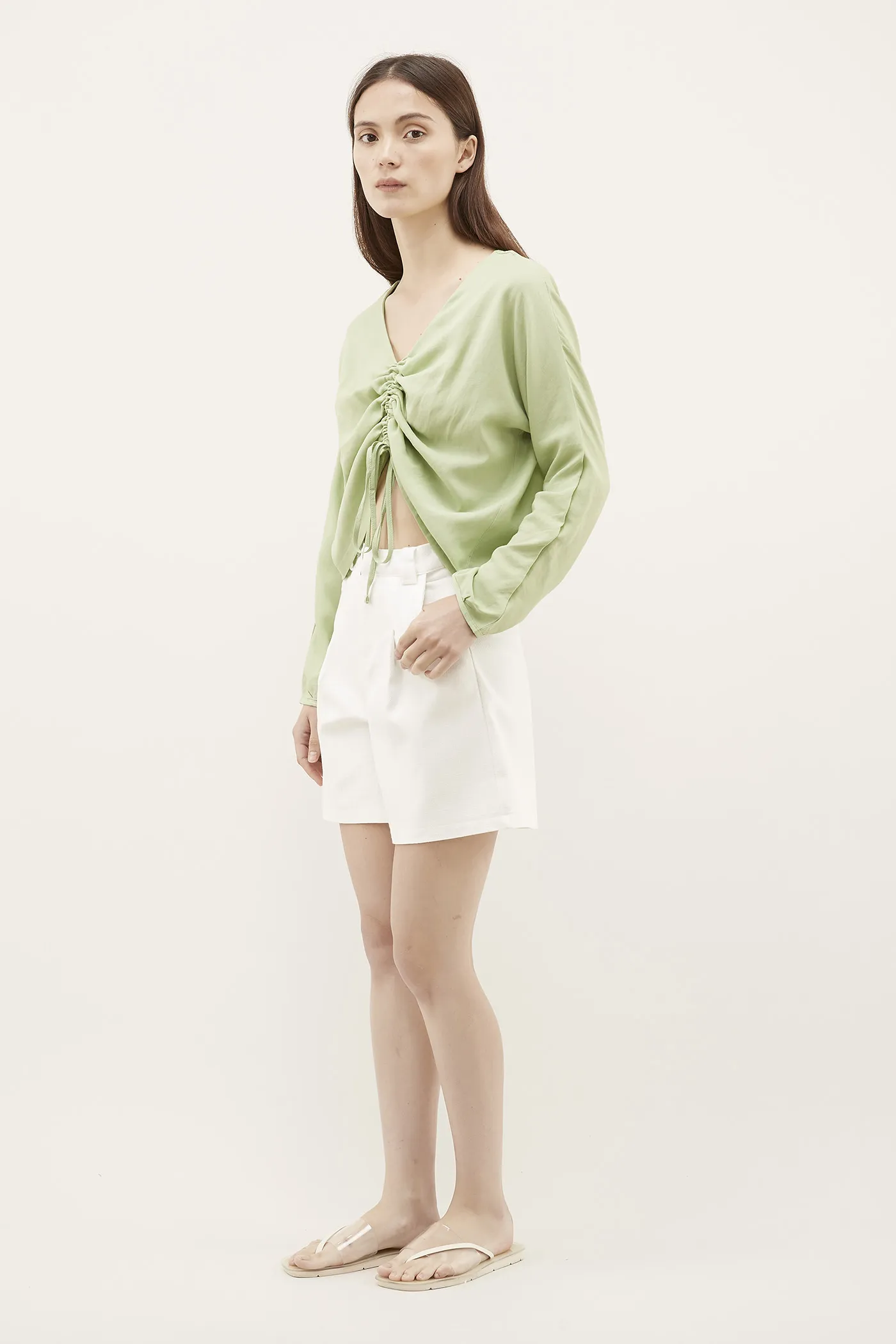 Sayra Ruched-front Blouse 